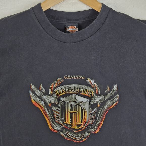 Vintage Harley Davidson Motor Logo Germany Big Bike Krefeld Large USA Made Y2K - Picture 3 of 12